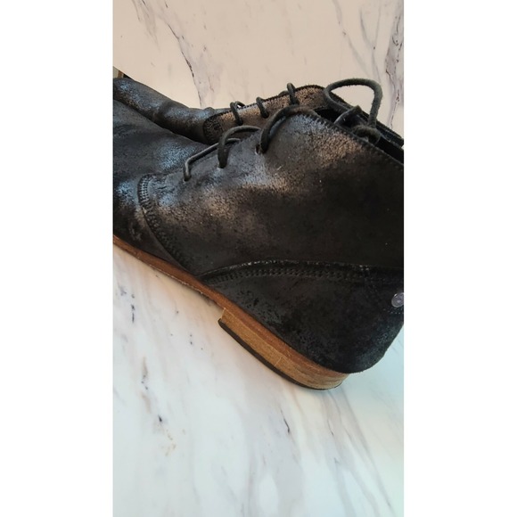 Diesel mens sz 44 suede lace up Chukka boots black distress  A@7 main image 8